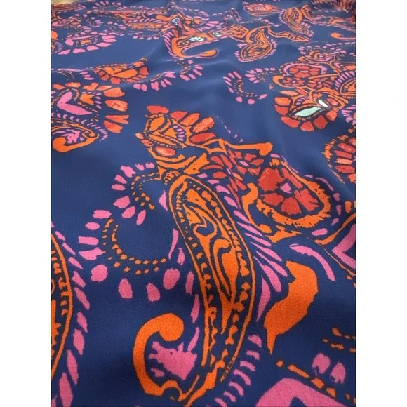 Everly Halter Shift Dress Paisley Blue Women's Size‎ Small USA - Picture 4 of 6